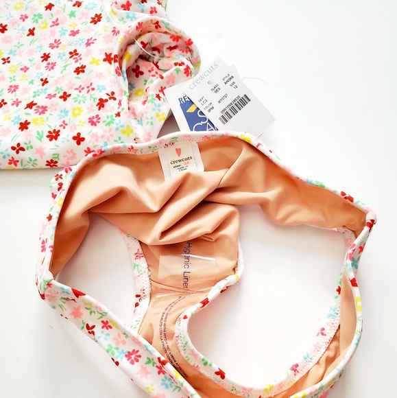 J.Crew girls' rash guard set in pink floral NWT - Picture 5 of 5